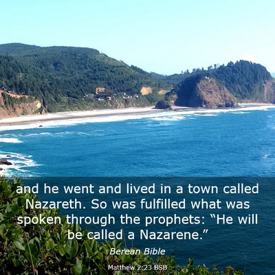 Picture 03 - Matthew 2:23 BSB - and he went and lived in a town called Nazareth. - Bible Verse Picture
