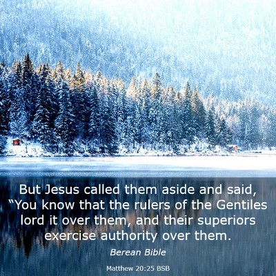 Picture 03 - Matthew 20:25 BSB - But Jesus called them aside and said, “You know - Bible Verse Picture
