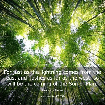 Picture 03 - Matthew 24:27 BSB - For just as the lightning comes from the east and - Bible Verse Picture