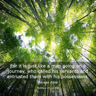 Picture 03 - Matthew 25:14 BSB - For it is just like a man going on a journey, who - Bible Verse Picture