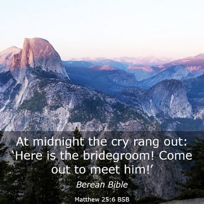 Picture 03 - Matthew 25:6 BSB - At midnight the cry rang out: ‘Here is the - Bible Verse Picture