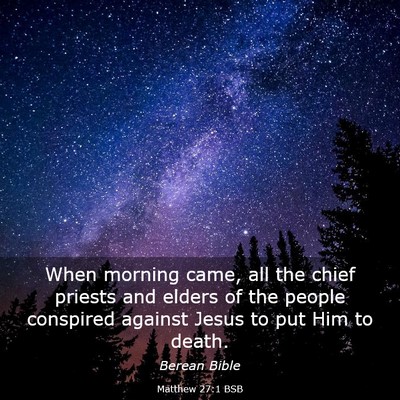 Picture 03 - Matthew 27:1 BSB - When morning came, all the chief priests and - Bible Verse Picture