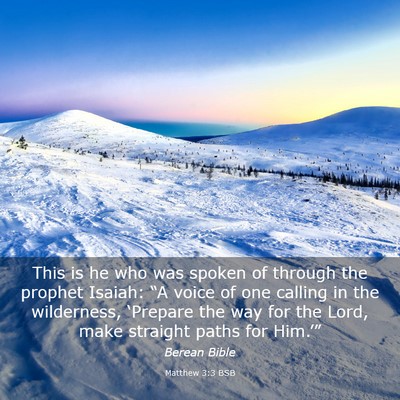 Picture 03 - Matthew 3:3 BSB - This is he who was spoken of through the prophet - Bible Verse Picture