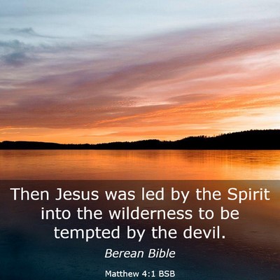 Picture 03 - Matthew 4:1 BSB - Then Jesus was led by the Spirit into the - Bible Verse Picture