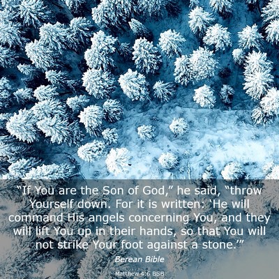 Picture 03 - Matthew 4:6 BSB - “If You are the Son of God,” he said, - Bible Verse Picture