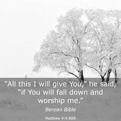 Picture 03 - Matthew 4:9 BSB - “All this I will give You,” he said, “if - Bible Verse Picture