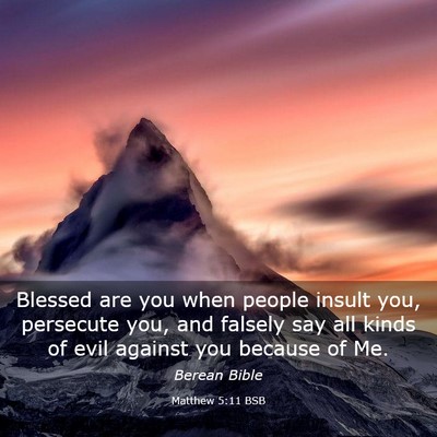 Picture 03 - Matthew 5:11 BSB - Blessed are you when people insult you, persecute - Bible Verse Picture