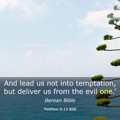Picture 03 - Matthew 6:13 BSB - And lead us not into temptation, but deliver us - Bible Verse Picture