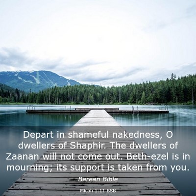 Picture 03 - Micah 1:11 BSB - Depart in shameful nakedness, O dwellers of - Bible Verse Picture