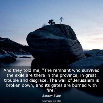 Picture 03 - Nehemiah 1:3 BSB - And they told me, “The remnant who survived the - Bible Verse Picture