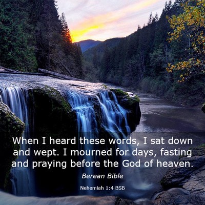 Picture 03 - Nehemiah 1:4 BSB - When I heard these words, I sat down and wept. I - Bible Verse Picture