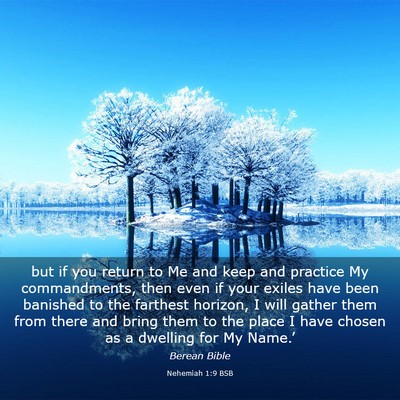 Picture 03 - Nehemiah 1:9 BSB - but if you return to Me and keep and practice My - Bible Verse Picture