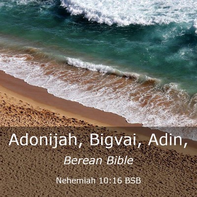 Picture 03 - Nehemiah 10:16 BSB - Adonijah, Bigvai, - Bible Verse Picture