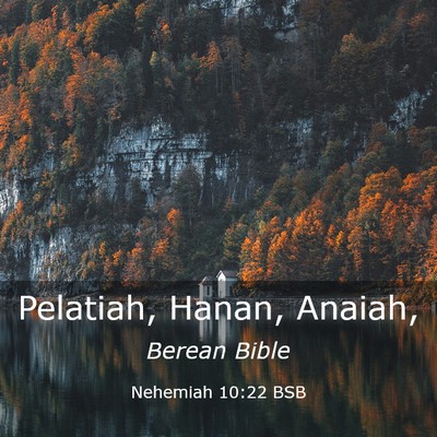 Picture 03 - Nehemiah 10:22 BSB - Pelatiah, Hanan, - Bible Verse Picture