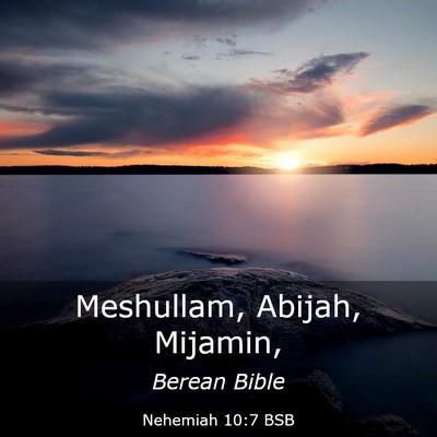 Picture 03 - Nehemiah 10:7 BSB - Meshullam, Abijah, - Bible Verse Picture