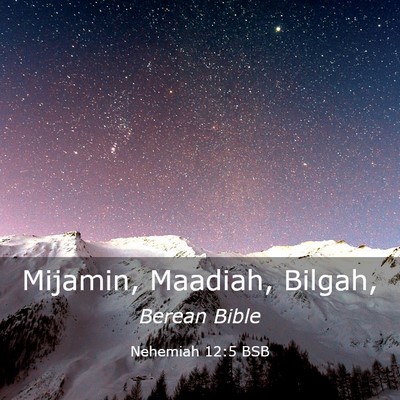 Picture 03 - Nehemiah 12:5 BSB - Mijamin, Maadiah, - Bible Verse Picture