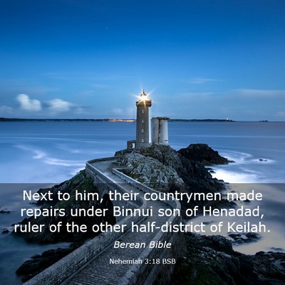 Picture 03 - Nehemiah 3:18 BSB - Next to him, their countrymen made repairs under - Bible Verse Picture