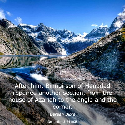 Picture 03 - Nehemiah 3:24 BSB - After him, Binnui son of Henadad repaired another - Bible Verse Picture
