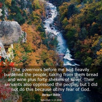 Picture 03 - Nehemiah 5:15 BSB - The governors before me had heavily burdened the - Bible Verse Picture