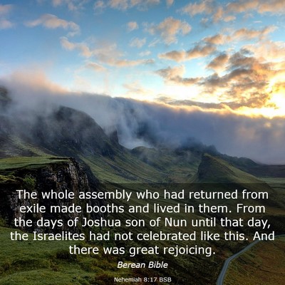 Picture 03 - Nehemiah 8:17 BSB - The whole assembly who had returned from exile - Bible Verse Picture