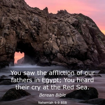 Picture 03 - Nehemiah 9:9 BSB - You saw the affliction of our fathers in Egypt; - Bible Verse Picture