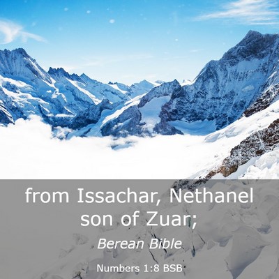 Picture 03 - Numbers 1:8 BSB - from Issachar, Nethanel son of - Bible Verse Picture