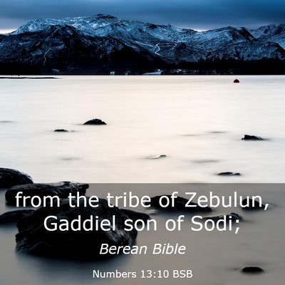 Picture 03 - Numbers 13:10 BSB - from the tribe of Zebulun, Gaddiel son of - Bible Verse Picture