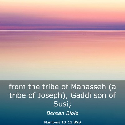 Picture 03 - Numbers 13:11 BSB - from the tribe of Manasseh (a tribe of Joseph), - Bible Verse Picture
