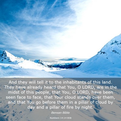Picture 03 - Numbers 14:14 BSB - And they will tell it to the inhabitants of this - Bible Verse Picture