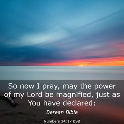 Picture 03 - Numbers 14:17 BSB - So now I pray, may the power of my Lord be - Bible Verse Picture