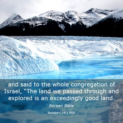 Picture 03 - Numbers 14:7 BSB - and said to the whole congregation of Israel, - Bible Verse Picture