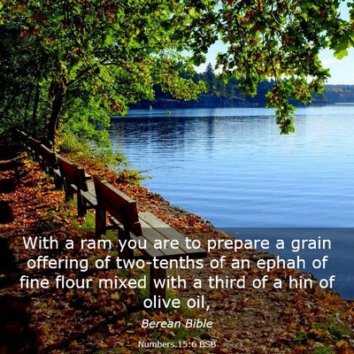 Picture 03 - Numbers 15:6 BSB - With a ram you are to prepare a grain offering of - Bible Verse Picture
