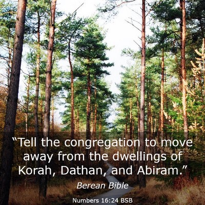 Picture 03 - Numbers 16:24 BSB - “Tell the congregation to move away from the - Bible Verse Picture