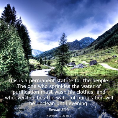 Picture 03 - Numbers 19:21 BSB - This is a permanent statute for the people: The - Bible Verse Picture