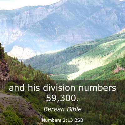 Picture 03 - Numbers 2:13 BSB - and his division numbers - Bible Verse Picture