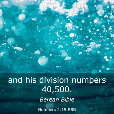 Picture 03 - Numbers 2:19 BSB - and his division numbers - Bible Verse Picture