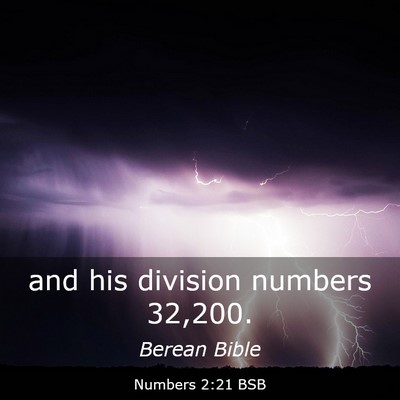 Picture 03 - Numbers 2:21 BSB - and his division numbers - Bible Verse Picture