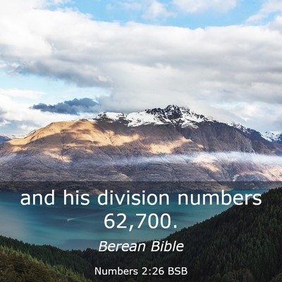 Picture 03 - Numbers 2:26 BSB - and his division numbers - Bible Verse Picture