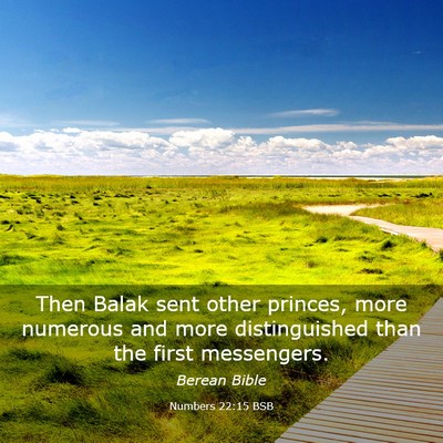 Picture 03 - Numbers 22:15 BSB - Then Balak sent other princes, more numerous and - Bible Verse Picture