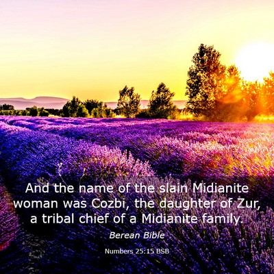 Picture 03 - Numbers 25:15 BSB - And the name of the slain Midianite woman was - Bible Verse Picture