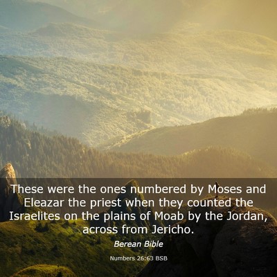 Picture 03 - Numbers 26:63 BSB - These were the ones numbered by Moses and Eleazar - Bible Verse Picture