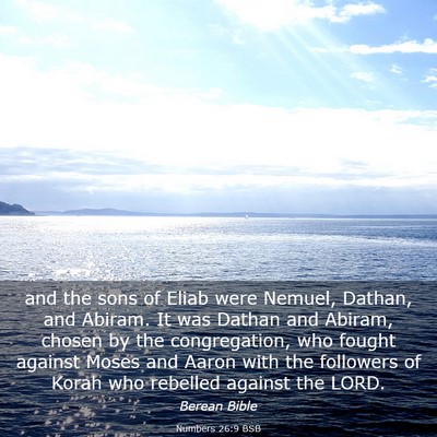Picture 03 - Numbers 26:9 BSB - and the sons of Eliab were Nemuel, Dathan, and - Bible Verse Picture