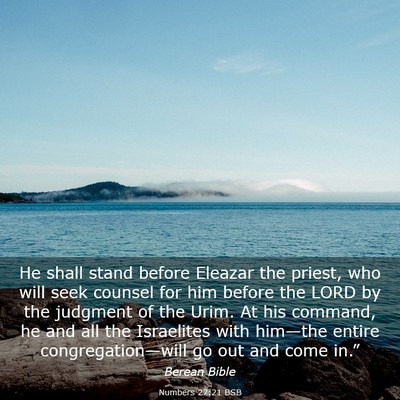 Picture 03 - Numbers 27:21 BSB - He shall stand before Eleazar the priest, who - Bible Verse Picture
