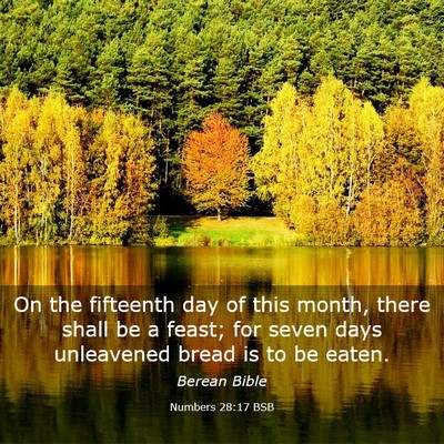 Picture 03 - Numbers 28:17 BSB - On the fifteenth day of this month, there shall - Bible Verse Picture
