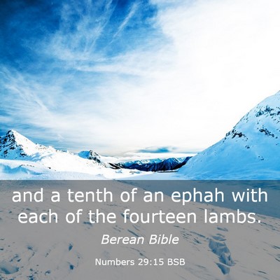 Picture 03 - Numbers 29:15 BSB - and a tenth of an ephah with each of the fourteen - Bible Verse Picture