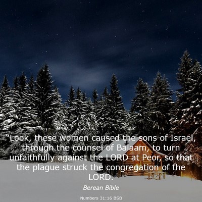 Picture 03 - Numbers 31:16 BSB - “Look, these women caused the sons of Israel, - Bible Verse Picture