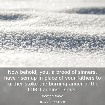 Picture 03 - Numbers 32:14 BSB - Now behold, you, a brood of sinners, have risen - Bible Verse Picture