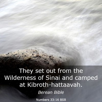 Picture 03 - Numbers 33:16 BSB - They set out from the Wilderness of Sinai and - Bible Verse Picture