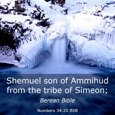 Picture 03 - Numbers 34:20 BSB - Shemuel son of Ammihud from the tribe of - Bible Verse Picture