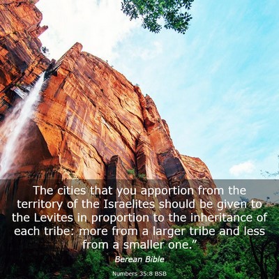 Picture 03 - Numbers 35:8 BSB - The cities that you apportion from the territory - Bible Verse Picture